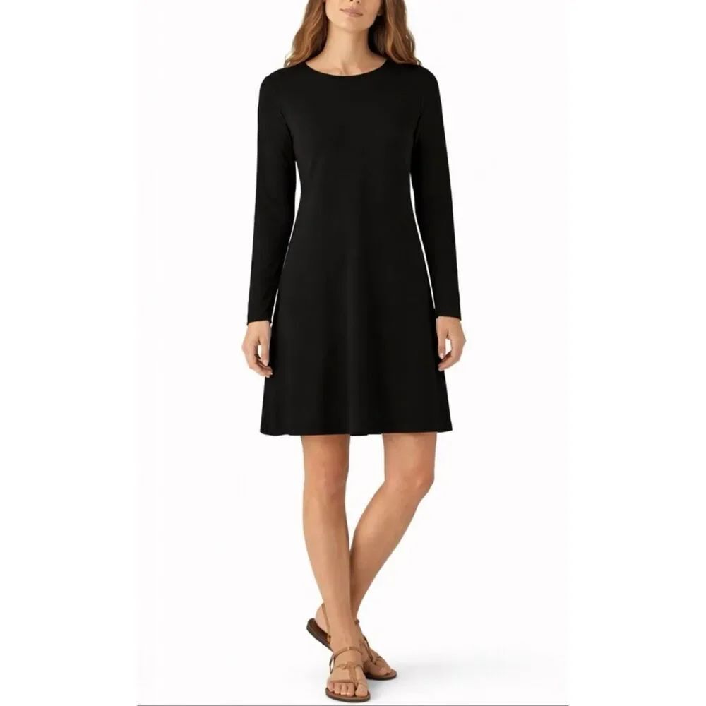 Patagonia organic cotton black long sleeve dress size m